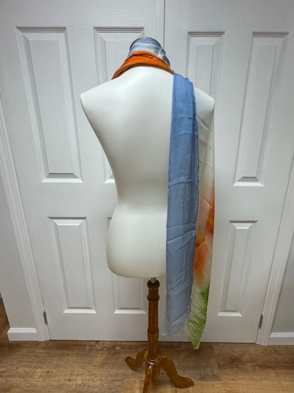 Edward Roth - New York -  Handmade Painted Silk Scarf - 78